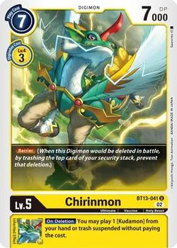 2023 Digimon Versus Royal Knights #BT13-041 Chirinmon Front