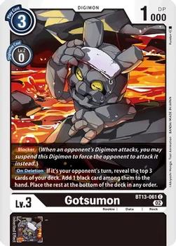 2023 Digimon Versus Royal Knights #BT13-061 Gotsumon Front