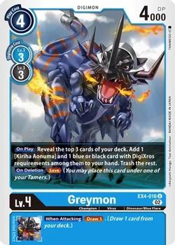 2023 Digimon Alternative Being #EX4-016 Greymon Front