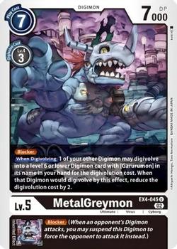 2023 Digimon Alternative Being #EX4-045 MetalGreymon Front
