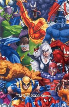 2009 Fournier Marvel Heroes Juego de Naipes (Spain) #6(red) Dientes de Sable Back