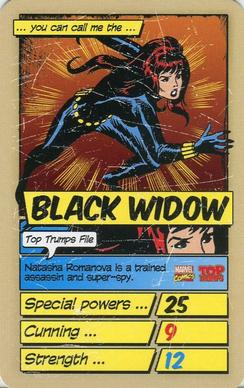 2014 Top Trumps Marvel Who Is The Mightiest? Minis #NNO Black Widow Front