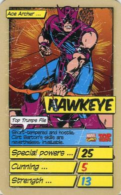 2014 Top Trumps Marvel Who Is The Mightiest? Minis #NNO Hawkeye Front