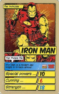 2014 Top Trumps Marvel Who Is The Mightiest? Minis #NNO Iron Man Front