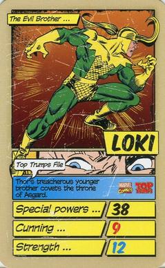 2014 Top Trumps Marvel Who Is The Mightiest? Minis #NNO Loki Front