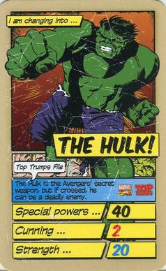 2014 Top Trumps Marvel Who Is The Mightiest? Minis #NNO The Hulk Front