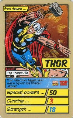 2014 Top Trumps Marvel Who Is The Mightiest? Minis #NNO Thor Front