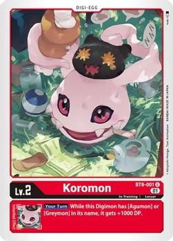 2022 Digimon X Record #BT9-001 Koromon Front