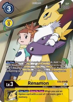 2022 Digimon Digital Hazard #EX2-019 Renamon Front
