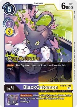 2022 Digimon New Awakening - Pre-Release #BT8-077 BlackGatomon Front
