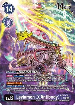 2024 Digimon Exceed Apocalypse #BT15-081 Leviamon (X Antibody) Front
