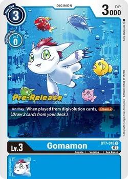 2022 Digimon Next Adventure - Pre-Release #BT7-018 Gomamon Front