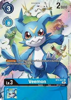 2021 Digimon Double Diamond - Alternate Art Reprints #BT3-021 Veemon Front