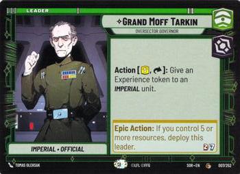 2024 Star Wars Unlimited: Spark of the Rebellion #7/252 Grand Moff Tarkin Front
