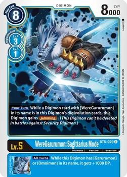 2021 Digimon Battle Of Omni #BT5-029 WereGarurumon: Sagittarius Mode Front