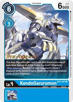 2021 Digimon Great Legend - Pre-Release #BT4-27 KendoGarurumon Front