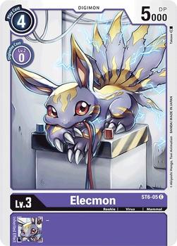 2021 Digimon Starter Deck Venomous Violet #ST6-05 Elecmon Front