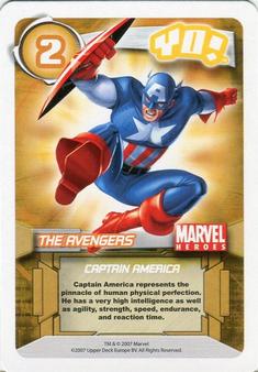 2007 Upper Deck Entertainment Marvel Heroes Yo! #NNO Captain America Front