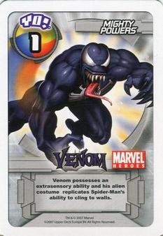 2007 Upper Deck Entertainment Marvel Heroes Yo! #NNO Venom Front