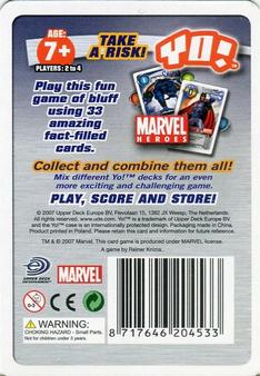 2007 Upper Deck Entertainment Marvel Heroes Yo! #NNO Rules Part 3 Back