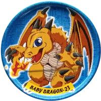 1996 Yu-Gi-Oh! Cheetos Metal Tazo #23 Baby Dragon Front