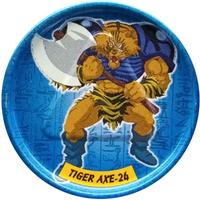 1996 Yu-Gi-Oh! Cheetos Metal Tazo #24 Tiger Axe Front