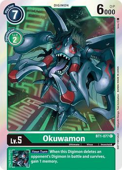 2021 Digimon Event Pack 1 #BT1-077 Okuwamon Front