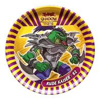 1996 Yu-Gi-Oh! Cheetos Metal Tazo - Shadow Tazo #82 Rude Kaiser Front