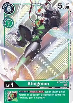 2022 Digimon Official Tournament Pack Vol. 4 #BT3-050 Stingmon Front