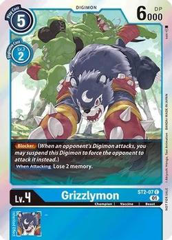 2022 Digimon Official Tournament Pack Vol. 4 #ST2-07 Grizzlymon Front