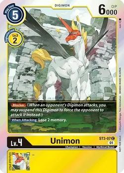 2022 Digimon Official Tournament Pack Vol. 4 #ST3-07 Unimon Front