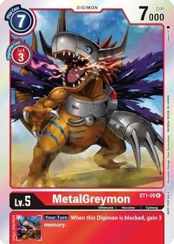 2022 Digimon Official Tournament Pack Vol. 6 #ST1-09 MetalGreymon Front