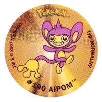 2001 Pokemon Lay's Tazo Zapper - 2nd Series #14 Aipom Front