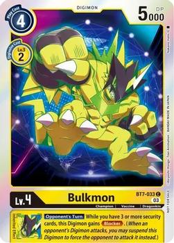 2023 Digimon Official Tournament Pack Vol. 11 #BT7-033 Bulkmon Front