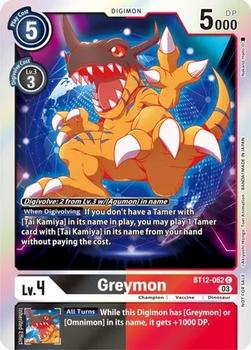 2023 Digimon Official Tournament Pack Vol. 11 #BT12-062 Greymon Front