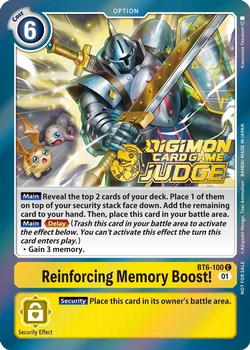 2023 Digimon Judge Pack 3 #BT6-100 Reinforcing Memory Boost! Front