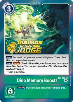 2023 Digimon Judge Pack 3 #BT7-102 Dino Memory Boost! Front