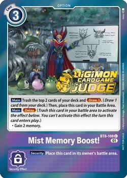 2023 Digimon Judge Pack 3 #BT8-108 Mist Memory Boost! Front