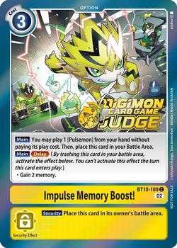 2023 Digimon Judge Pack 3 #BT10-100 Impulse Memory Boost! Front