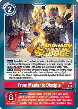 2023 Digimon Judge Pack 3 #ST12-15 From Master to Disciple Front