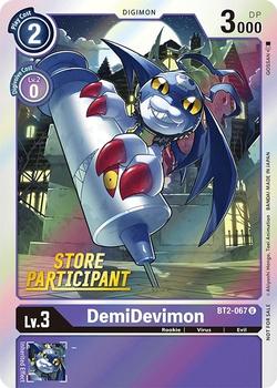 2021 Digimon Store Championship Participation Pack #BT2-067 DemiDevimon Front