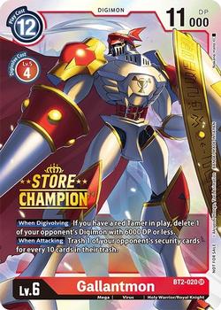2021 Digimon Store Championship Winner Set #BT2-020 Gallantmon Front