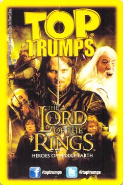 2012 Top Trumps The Lord of the Rings Collector Tin #NNO Arwen Back