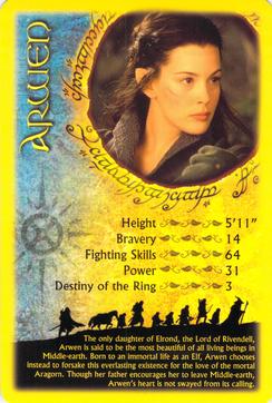 2012 Top Trumps The Lord of the Rings Collector Tin #NNO Arwen Front