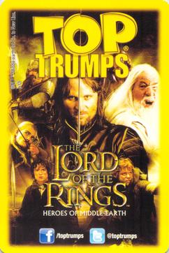 2012 Top Trumps The Lord of the Rings Collector Tin #NNO Bilbo Baggins Back