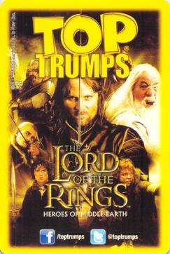 2012 Top Trumps The Lord of the Rings Collector Tin #NNO Elrond Back