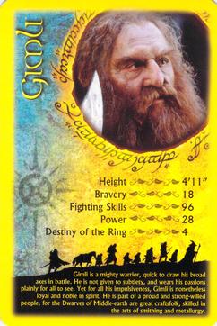2012 Top Trumps The Lord of the Rings Collector Tin #NNO Gimli Front