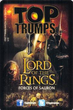 2012 Top Trumps The Lord of the Rings Collector Tin #NNO Sauron Back