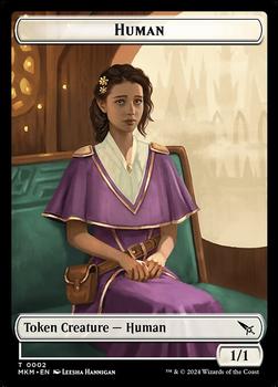 2024 Magic: The Gathering Murders at Karlov Manor - Tokens #0002 Human Front