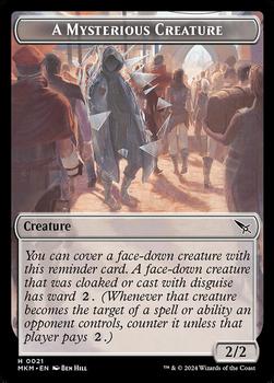 2024 Magic: The Gathering Murders at Karlov Manor - Tokens #0021 A Mysterious Creature Front